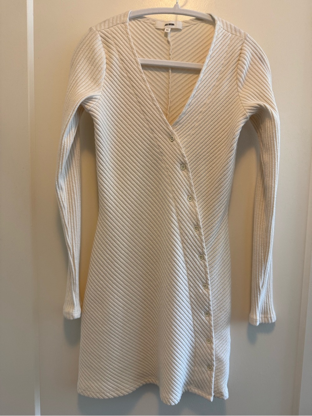 Joah brown asymmetrical mini dress